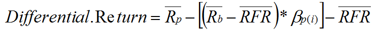 formula - differential return - jensens alpha 1